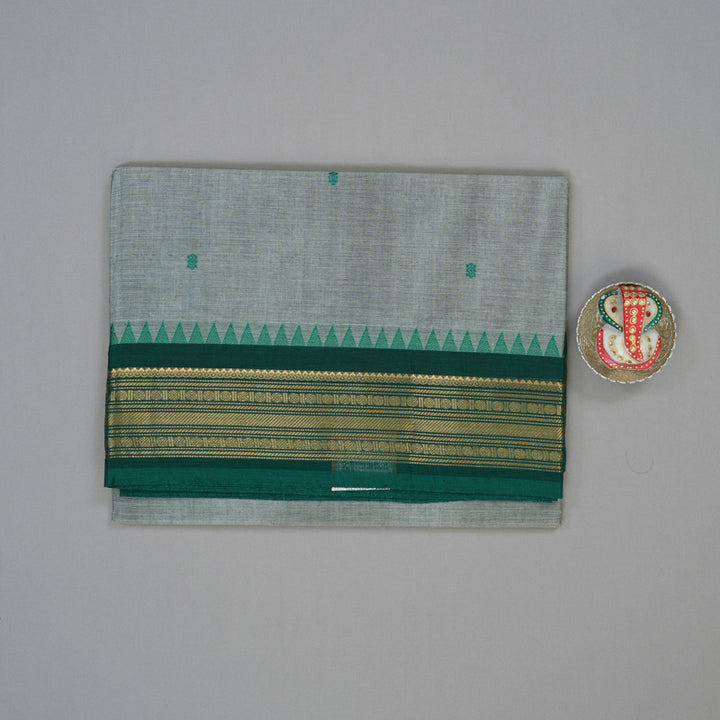 Hayagrivas Grey Handloom Chettinad Cotton Saree KBE2156A3-11