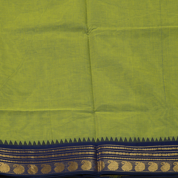 Hayagrivas Mild Parrot Green Handloom Chettinad Cotton Saree KBE2156A3-17