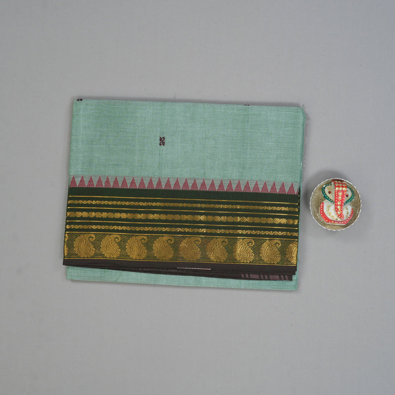 Hayagrivas Mint Green Handloom Chettinad Cotton Saree KBE2156A3-19