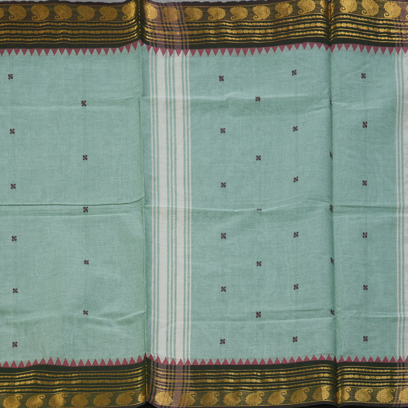Hayagrivas Mint Green Handloom Chettinad Cotton Saree KBE2156A3-19