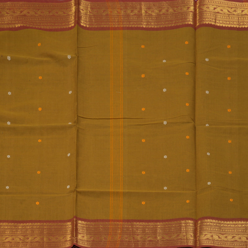 Hayagrivas Honey Mustard Handloom Chettinad Cotton Saree KBE2156A4-15