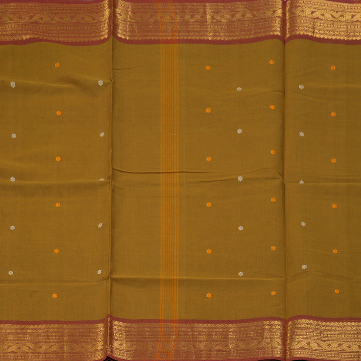 Hayagrivas Honey Mustard Handloom Chettinad Cotton Saree KBE2156A4-15
