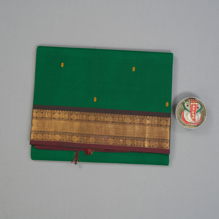 Hayagrivas Green Handloom Chettinad Cotton Saree KBE2156A4-32
