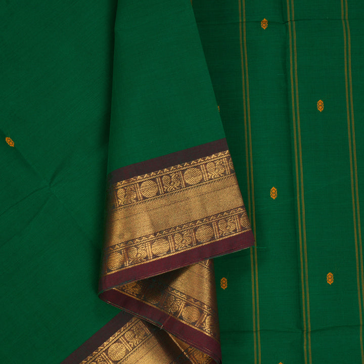 Hayagrivas Green Handloom Chettinad Cotton Saree KBE2156A4-32