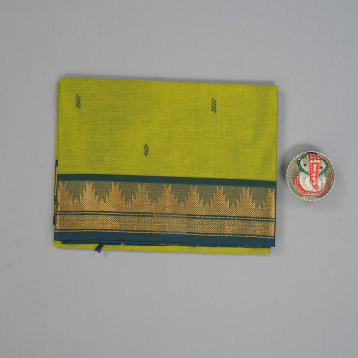 Hayagrivas Parrot Green Handloom Chettinad Cotton Saree KBE2156A4-35