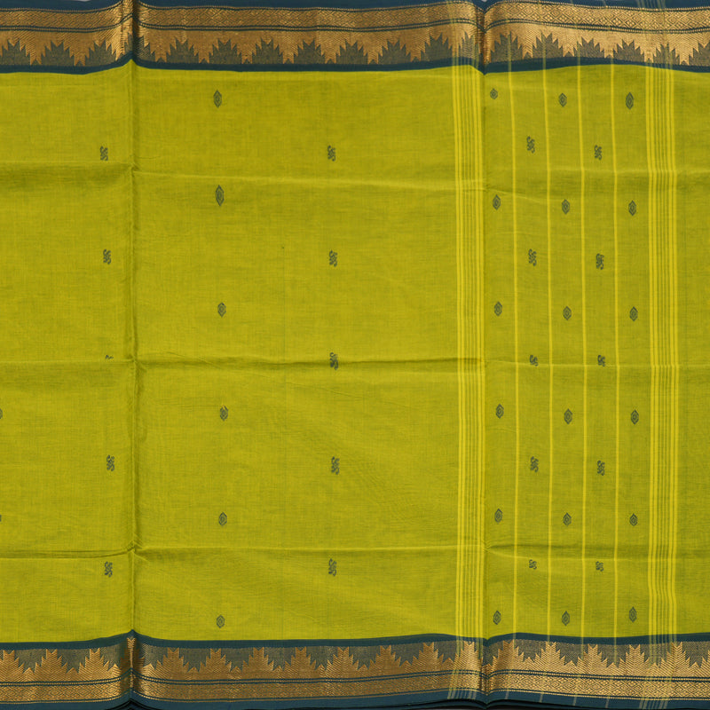 Hayagrivas Parrot Green Handloom Chettinad Cotton Saree KBE2156A4-35