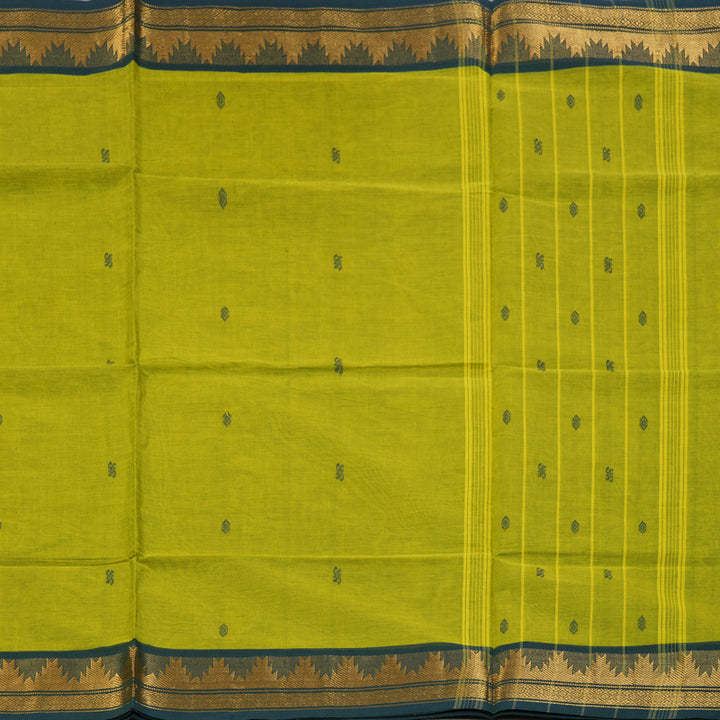 Hayagrivas Parrot Green Handloom Chettinad Cotton Saree KBE2156A4-35