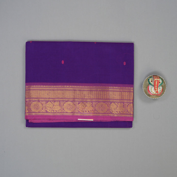 Hayagrivas Purple Handloom Chettinad Cotton Saree KBE2156A5-17