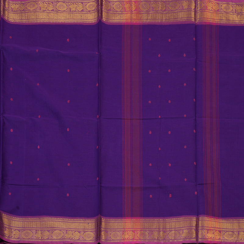 Hayagrivas Purple Handloom Chettinad Cotton Saree KBE2156A5-17