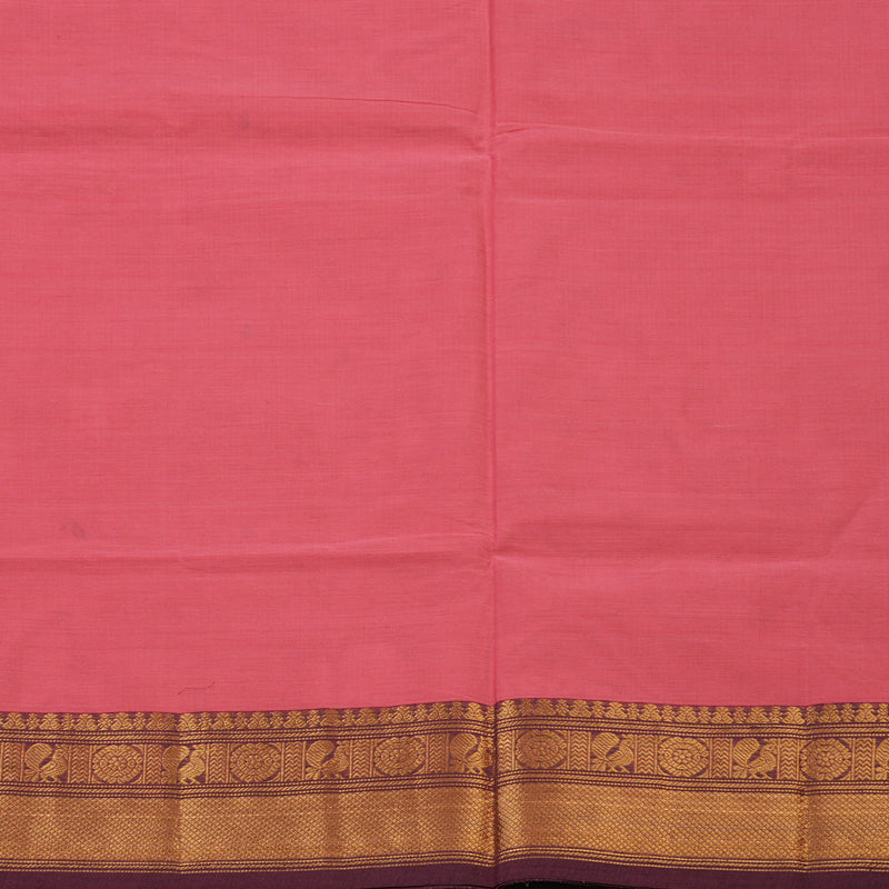 Hayagrivas Fuchsia Pink Handloom Chettinad Cotton Saree KBE2156A5-20
