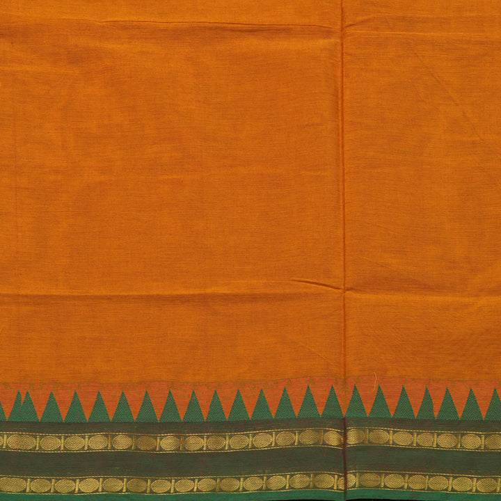 Hayagrivas Turmeric Yellow Handloom Chettinad Cotton Saree KBE2156A5-32