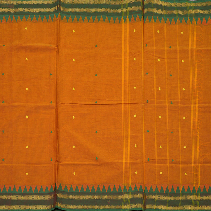 Hayagrivas Turmeric Yellow Handloom Chettinad Cotton Saree KBE2156A5-32