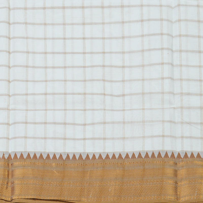 Hayagrivas White Chettinad Cotton Saree KBE2156A6-3