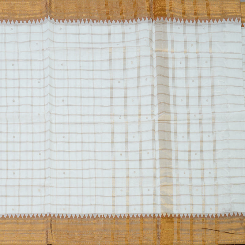 Hayagrivas White Chettinad Cotton Saree KBE2156A6-3
