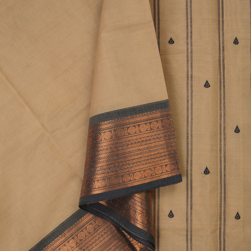 Hayagrivas Cream Handloom Chettinad Cotton Saree KBE2156A7-19