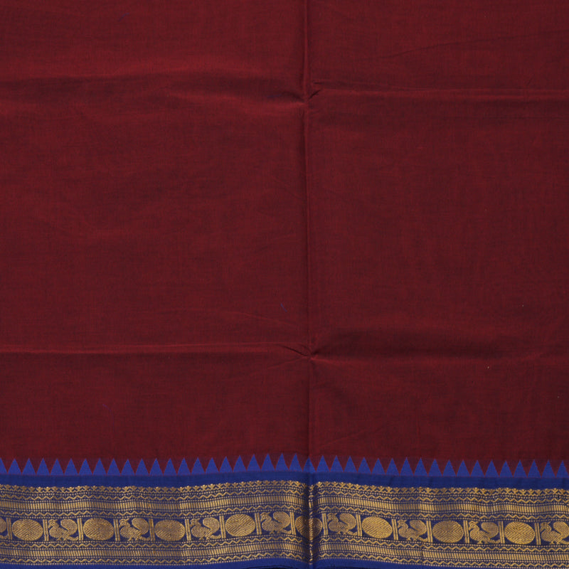 Hayagrivas Maroon Handloom Chettinad Cotton Saree KBE2156A7-21
