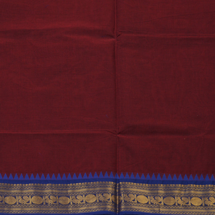 Hayagrivas Maroon Handloom Chettinad Cotton Saree KBE2156A7-21