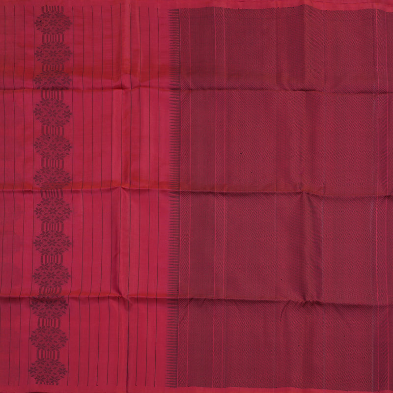 Hayagrivas Reddish-Pink Handloom Soft Silk Saree KBE2159A1-5