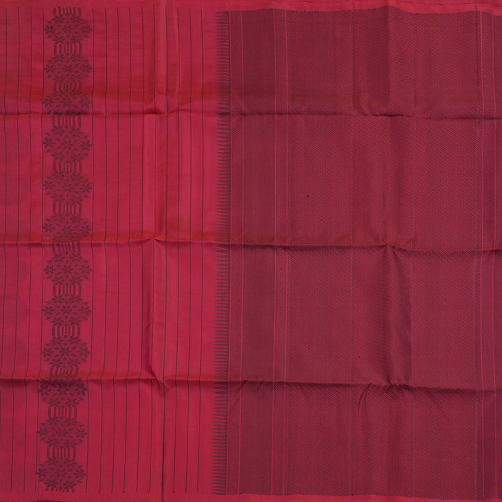 Hayagrivas Reddish-Pink Handloom Soft Silk Saree KBE2159A1-5