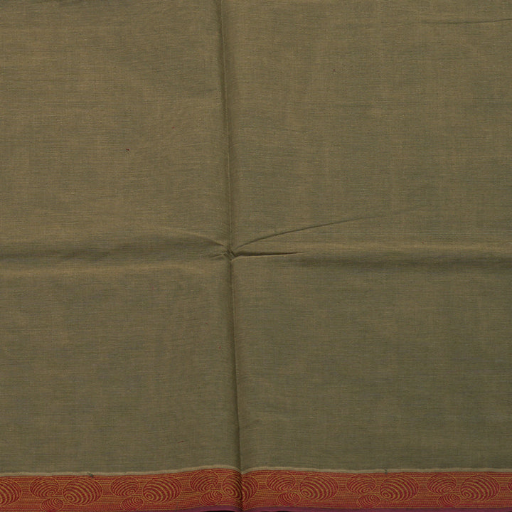Hayagrivas Dry Mehandi Green Handloom Cotton Saree KBE2160A2-10