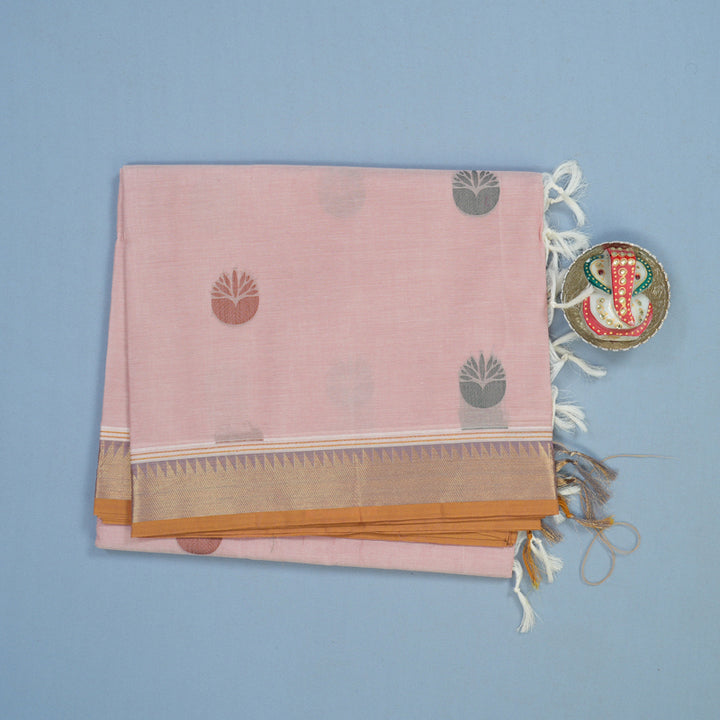 Hayagrivas Baby Pink Handloom Cotton Saree KBE2160A2-16