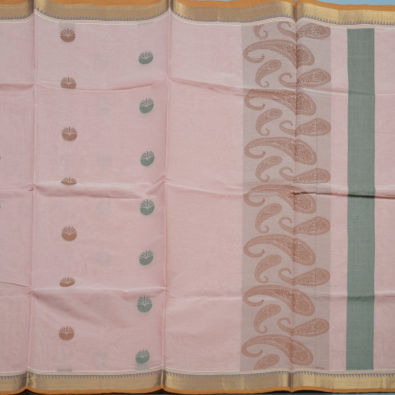 Hayagrivas Baby Pink Handloom Cotton Saree KBE2160A2-16