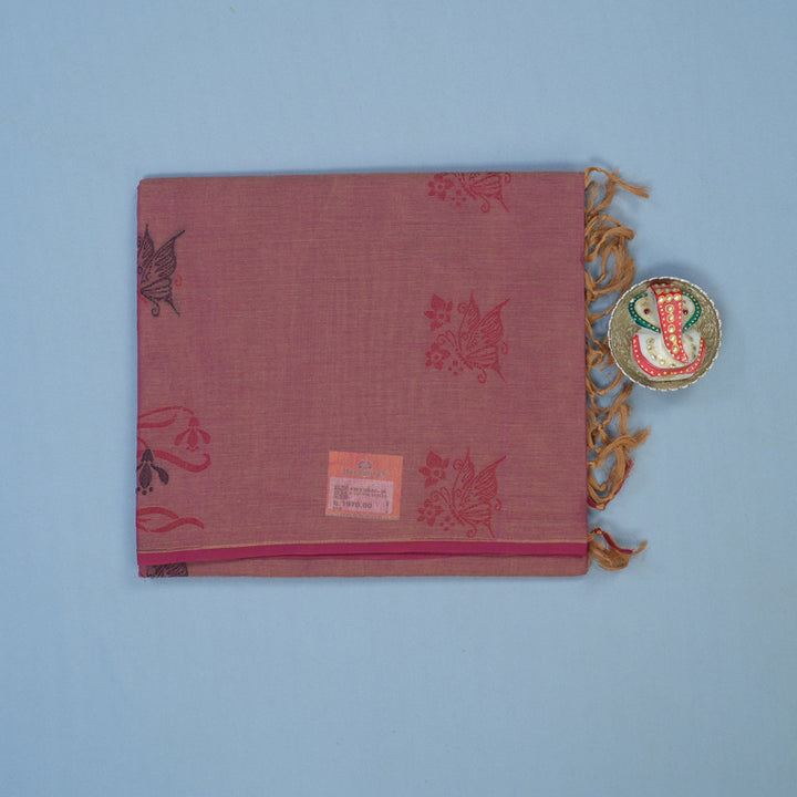 Hayagrivas Magenta Handloom Cotton Saree KBE2160A2-25