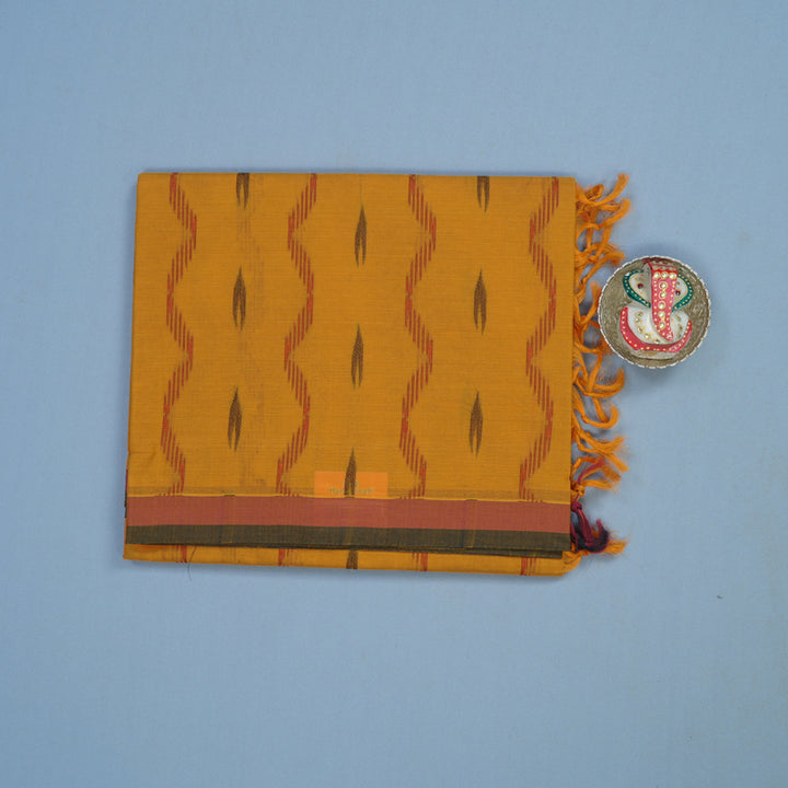 Hayagrivas Turmeric Yellow Handloom Cotton Saree KBE2160A2-56