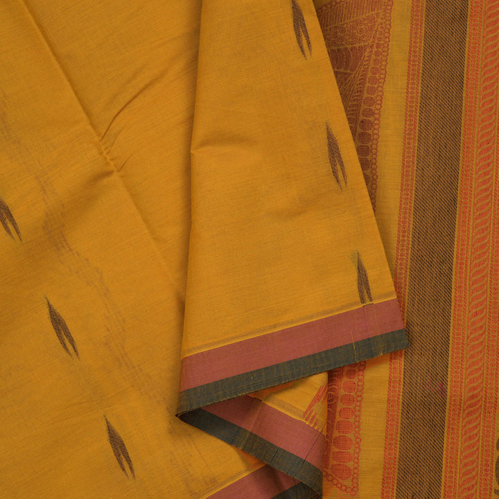 Hayagrivas Turmeric Yellow Handloom Cotton Saree KBE2160A2-56