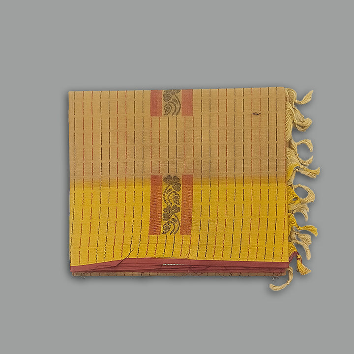 Hayagrivas Light Brown Pure Cotton Saree KBE2160A2-59