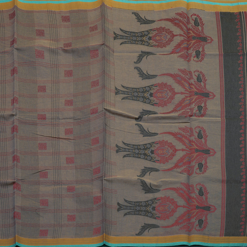 Hayagrivas Light Brown Handloom Cotton Saree KBE2160A2-70