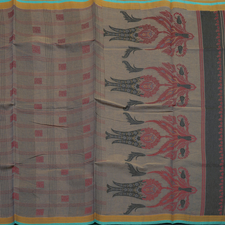 Hayagrivas Light Brown Handloom Cotton Saree KBE2160A2-70