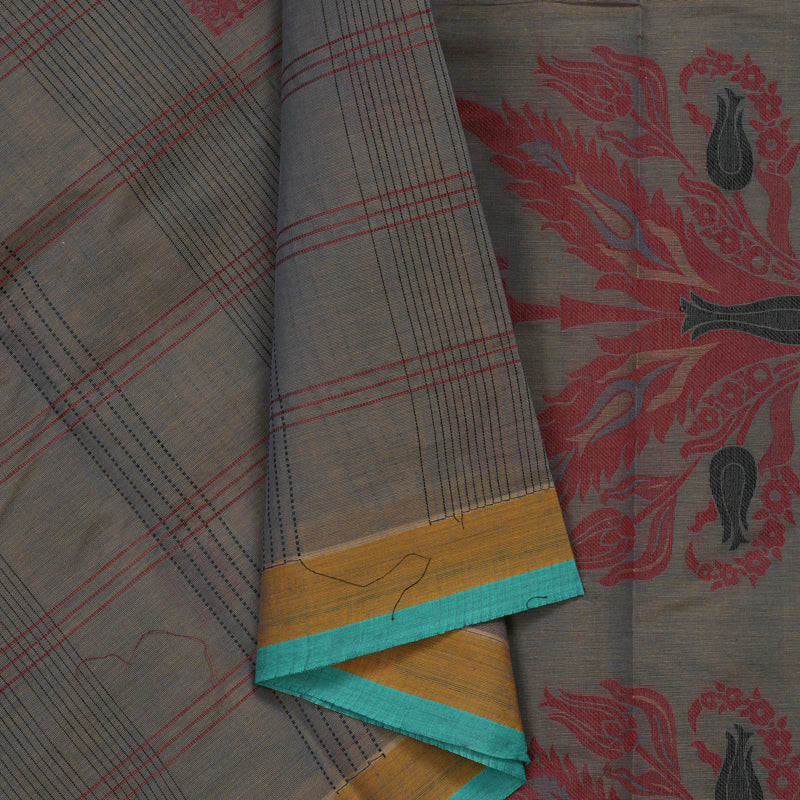 Hayagrivas Light Brown Handloom Cotton Saree KBE2160A2-70