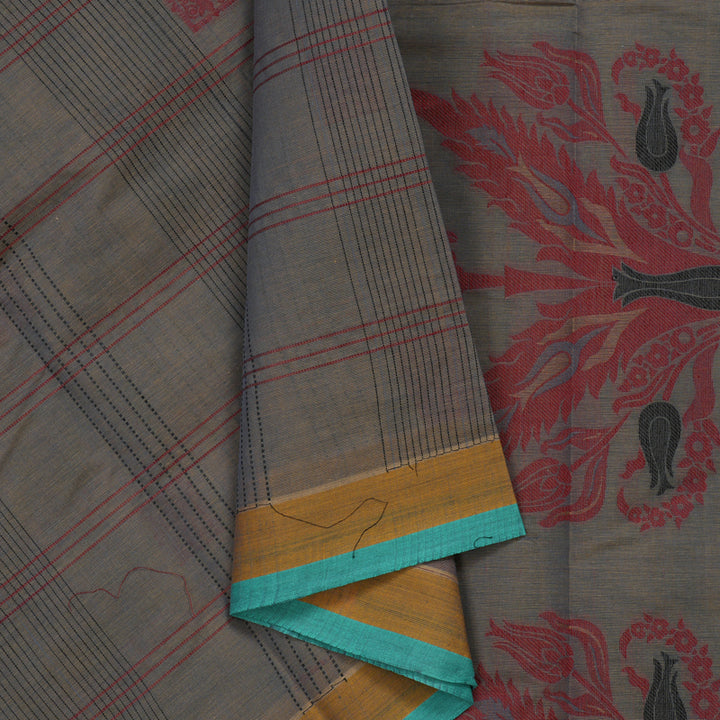 Hayagrivas Light Brown Handloom Cotton Saree KBE2160A2-70