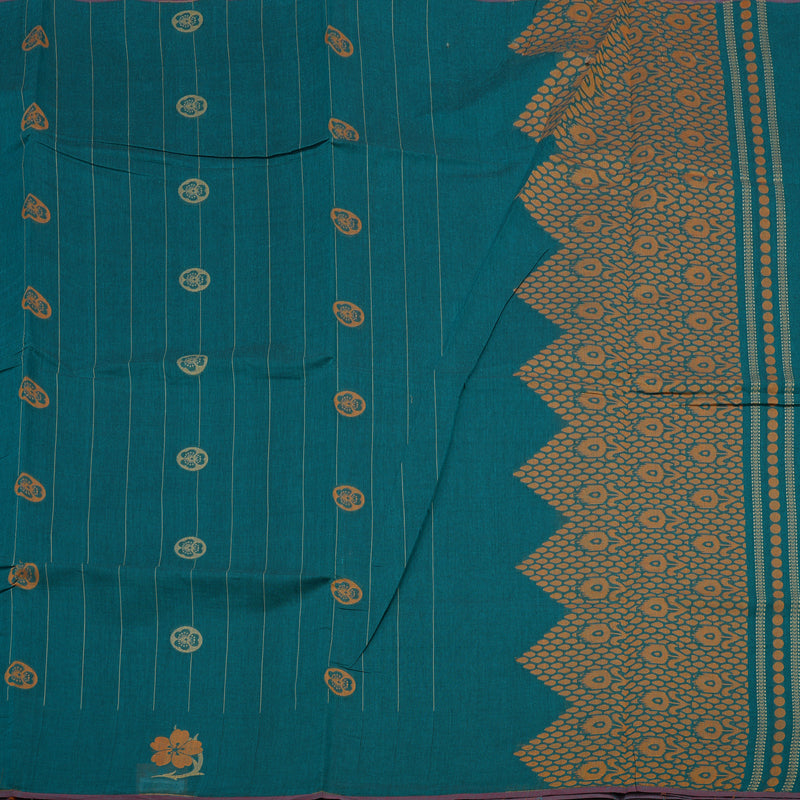 Hayagrivas Rama Green Handloom Cotton Saree KBE2160A3-4
