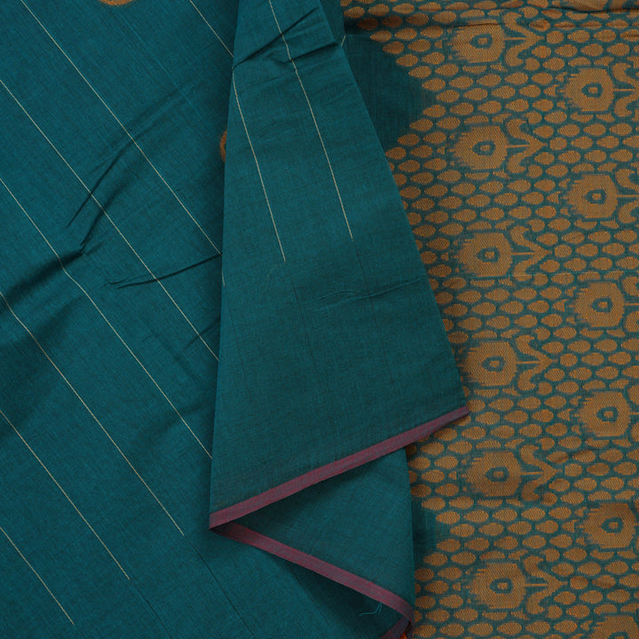 Hayagrivas Rama Green Handloom Cotton Saree KBE2160A3-4