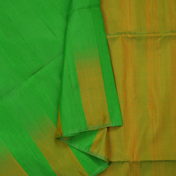 Hayagrivas Parrot Green Handloom Soft Silk Saree KBE2162A1-14
