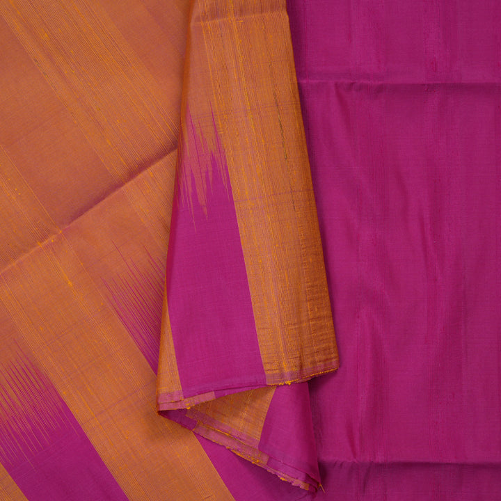 Hayagrivas Orangish-Pink Handloom Soft Silk Saree KBE2162A1-8