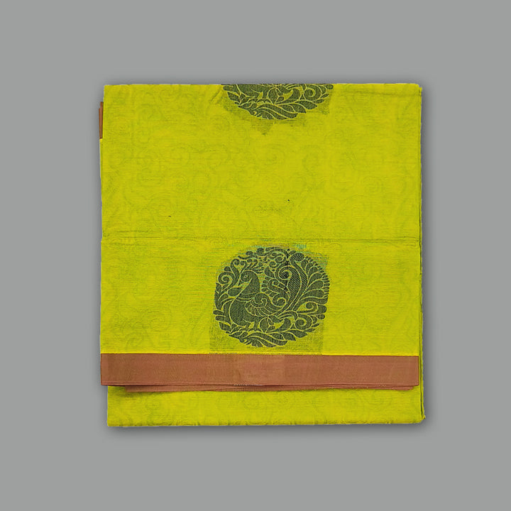 Hayagrivas Fluorescent Green Pure Cotton Saree KBE2163A11-6