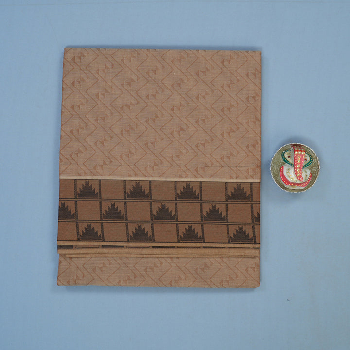 Hayagrivas Light Brown Handloom Cotton Saree KBE2163A16-3