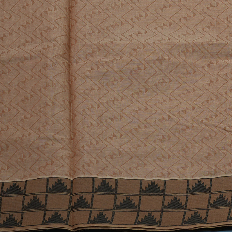 Hayagrivas Light Brown Handloom Cotton Saree KBE2163A16-3