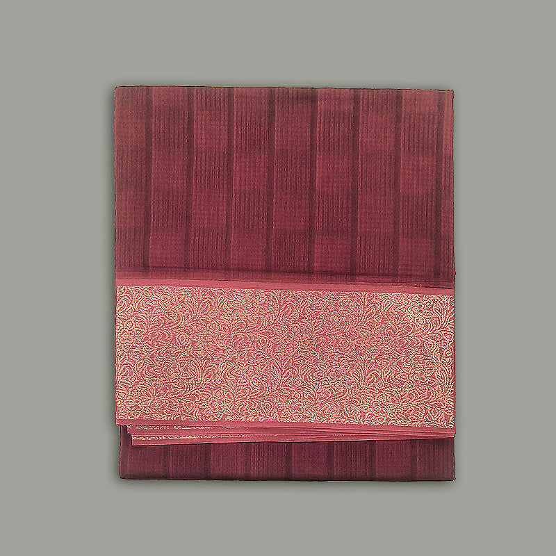 Hayagrivas Maroon Pure Cotton Saree KBE2163A22-1