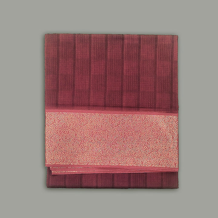 Hayagrivas Maroon Pure Cotton Saree KBE2163A22-1