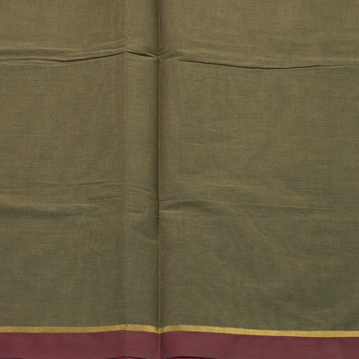 Hayagrivas Greenish-Grey Handloom Cotton Saree KBE2163A25-3