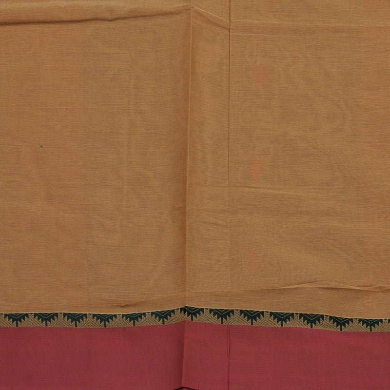 Hayagrivas Light Brown Handloom Cotton Saree KBE2153A26-2