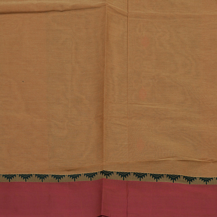 Hayagrivas Light Brown Handloom Cotton Saree KBE2153A26-2