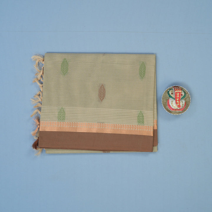 Hayagrivas Beige Handloom Cotton Saree KBE2163A29-14
