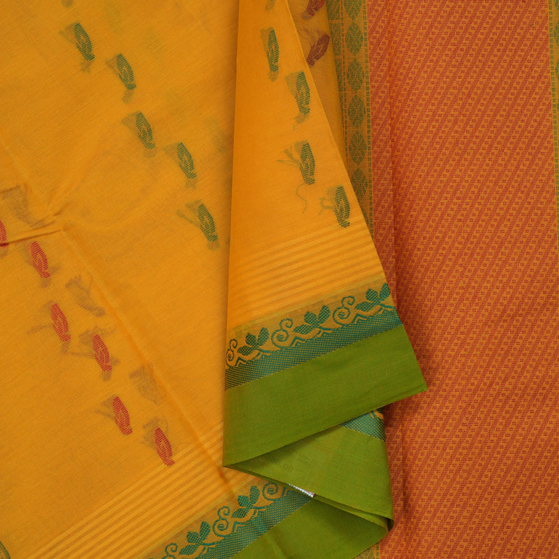 Hayagrivas Yellow Handloom Cotton Saree KBE2163A29-23