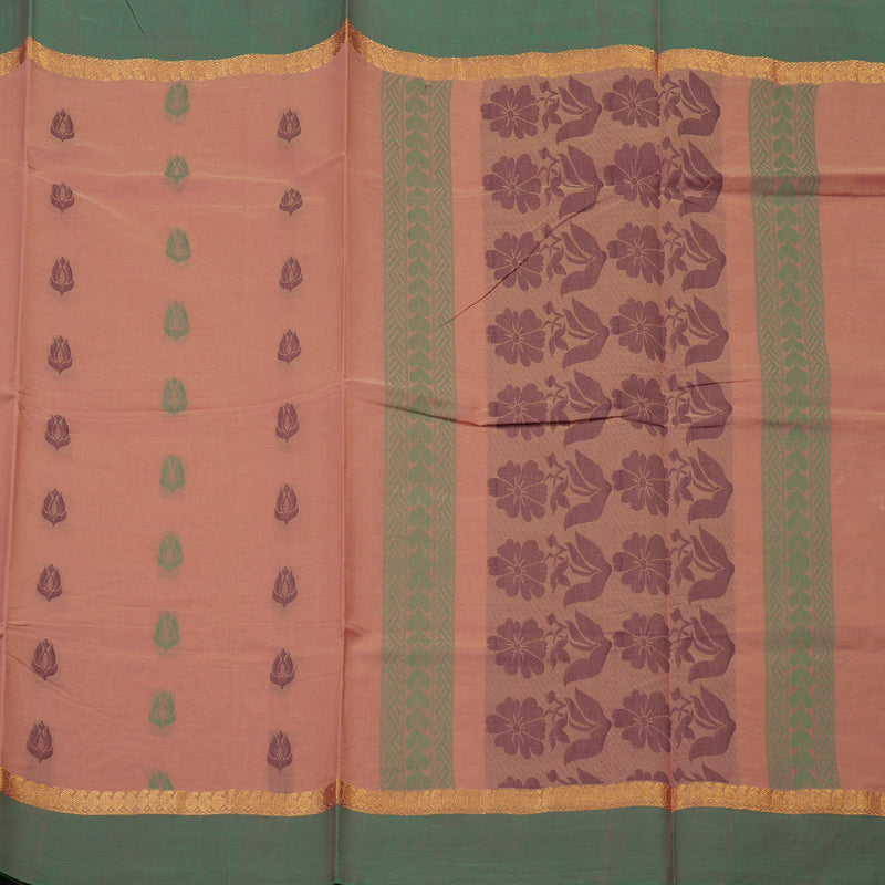 Hayagrivas Peach Pink Handloom Cotton Saree KBE2163A29-27