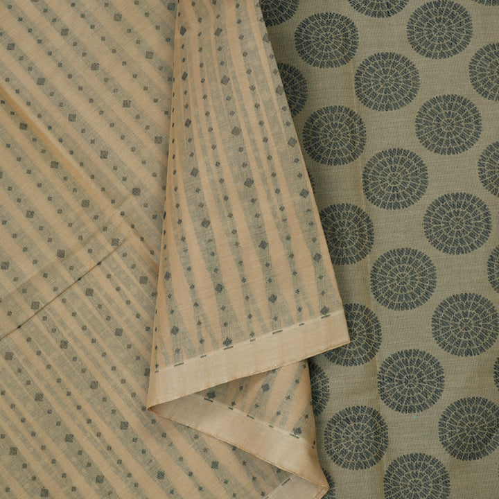 Hayagrivas Sandal Handloom Cotton Saree KBE2163A33-5